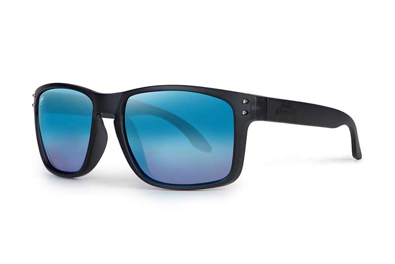 Fox Rage Transparent Black Brown Lens Mirror Blue Sunglasses